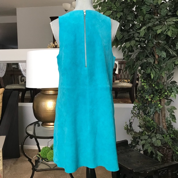 Free People Teal Retro Love Suede Mini Dress - Picture 7 of 8